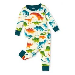 Hatley Baby Cream Dino Park Organic Cotton Pajama Set