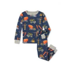 Hatley Blue Construction Trucks Organic Cotton Pyjama Set