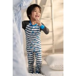 Hatley Blue Starry Night Organic Cotton Raglan Pyjama Set