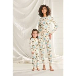 Hatley Cream Serene Forest Organic Cotton Pajama Set