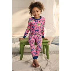 Hatley Pink Vibrant Butterflies Organic Cotton Pyjama Set