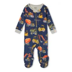 Hatley Blue Construction Trucks Organic Cotton Coverall
