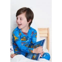 Hatley Blue Long Sleeve Goodnight Construction Site Pyjama Set