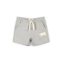 Hatley Grey Melange Heritage Kids Shorts